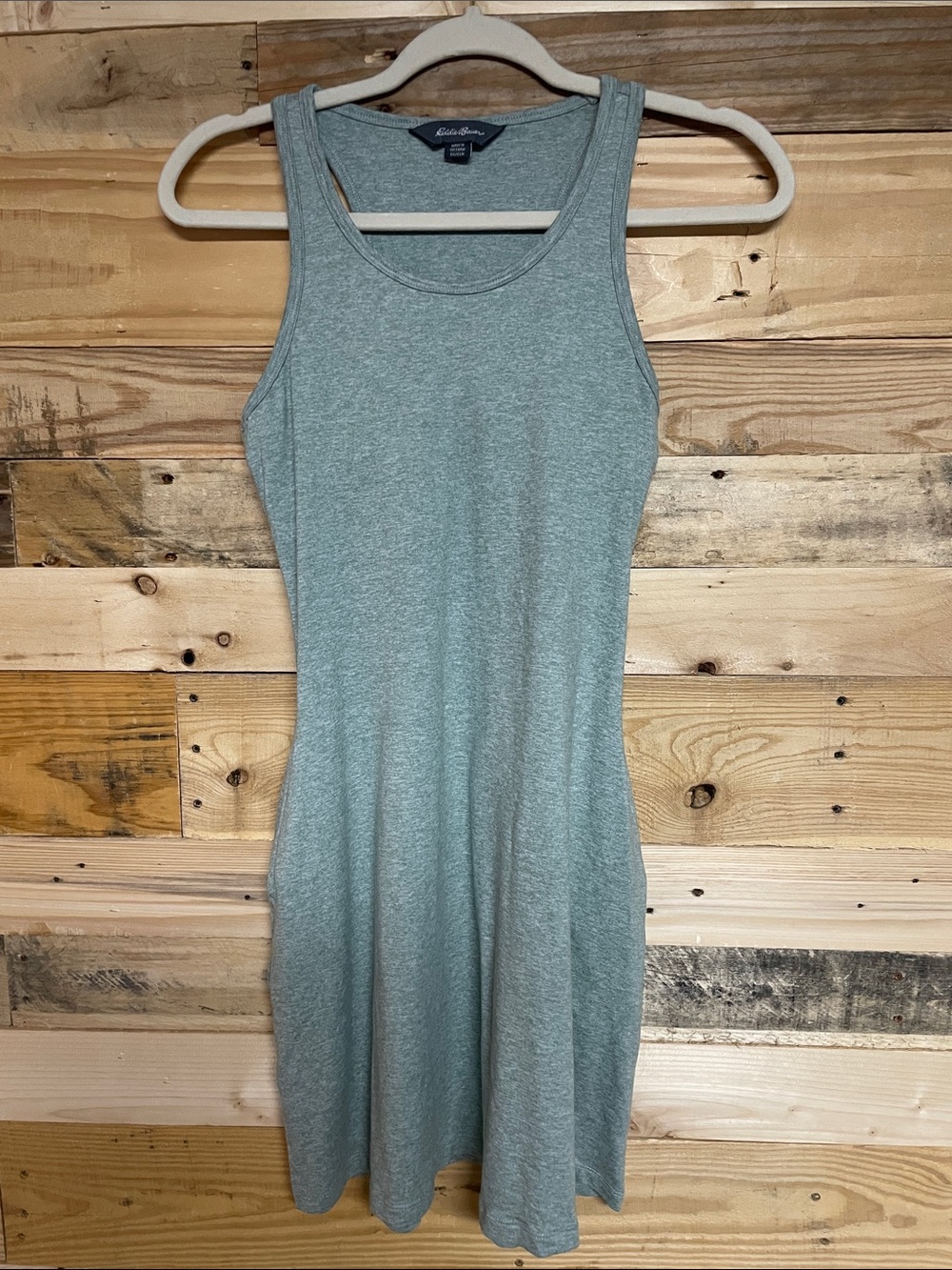 Eddie Bauer size XS Gray Buttery Soft Athletic Super Stretchy Dress with pockets